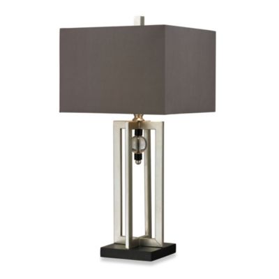 Silver Leaf and Black Table Lamp - Bed Bath & Beyond